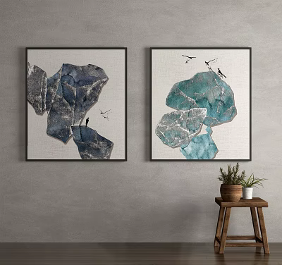 modern abstract painting abstract decorative painting 3d model