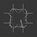 Industrial Metal Equipment Components With Curved Bars And Support Rods