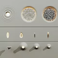 Modern Wall Light Collection Featuring Various Shapes Textured Surfaces And Warm Lighting 3d model