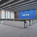 Modern Command Room Monitoring Room Command Table Monitoring Table 3d model