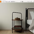 Modern side table side table corner table round side table 3d model