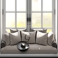 Fashion window sill sofa 3d model