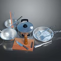 Essential Kitchen Utensils Set with Pots Pans Whisk Knife and Cutting Board