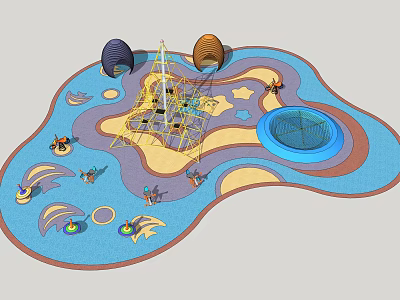 Children's amusement park Modern amusement equipment 3d model