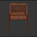 Classic Wooden Nightstand With Single Drawer And Elegant Carved Slim Legs Design