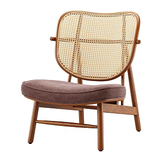 Nordic Simple Single Sofa 3d model