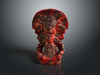 Ruins Relics Maya Ruins Maya Totem Tribal Totem Ancient Ruins Ancient Cultural Relics 3d model