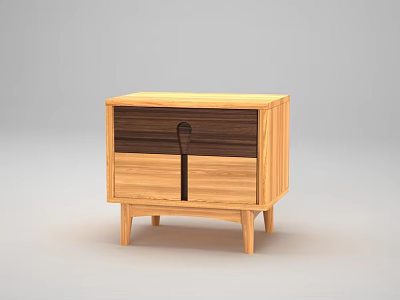 Modern Wooden Entryway Console Cabinet Featuring Natural Wood Grain And Drawer Storage 3d model