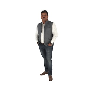 Standing foreign black man 3d model