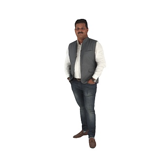 Standing foreign black man 3d model