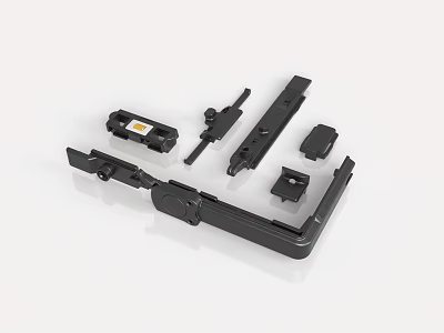 Assorted Black Mechanical Parts And Components For Device Assembly 3d model