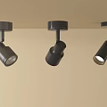 Modern Black Ceiling Mounted Downlights And Spotlights With Adjustable Angle For Home Interior Lighting 3d model