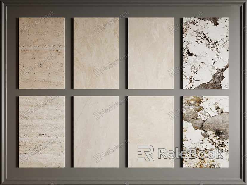 Marble Texture Stone Wall Panel Wall Trim Marble Background Wall Beige Marble model