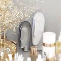 Luxury Bathroom Accessories Setup With Towels Candles And Woven Baskets