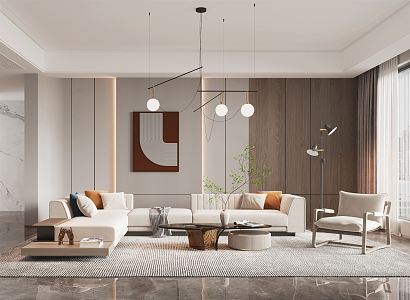 modern living room 3d model