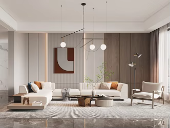 modern living room 3d model