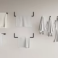 Modern Towel Bar 3d model