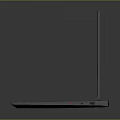 Sleek Modern Laptop Open With Black Screen And Full Keyboard Design