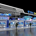 China Telecom Tianyi Cloud Exhibition Booth With Digital Screens And Modern Design