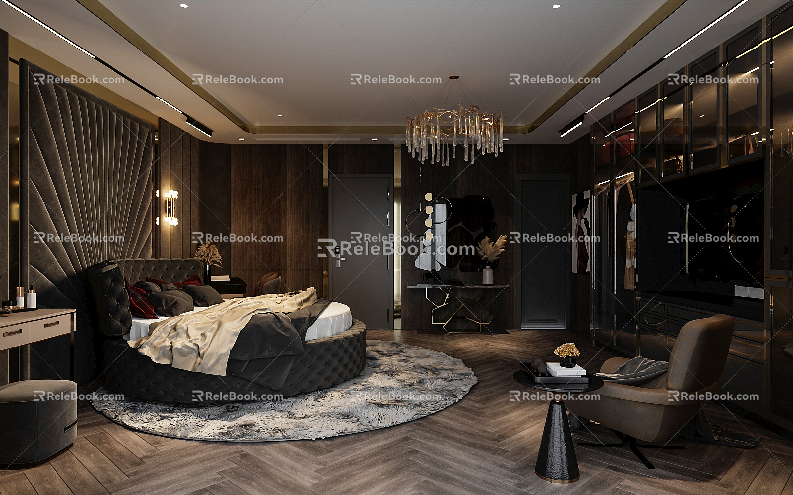 Light Luxury Bedroom 3d model