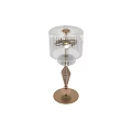Elegant Modern Crystal Table Lamp With Transparent Shade And Geometric Golden Base 3d model