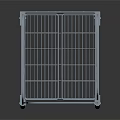 Durable Metal Wire Shelving Unit with Four Tiers and Mobile Wheels for Storage