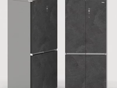 Modern Dark Textured Refrigerators As Essential Daily Use Appliances 3d model