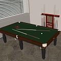 Billiard Table Billiard Storage Cabinet Billiard Cue Billiard Ball Equipment 3d model