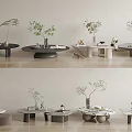 Modern coffee table coffee table combination 3d model