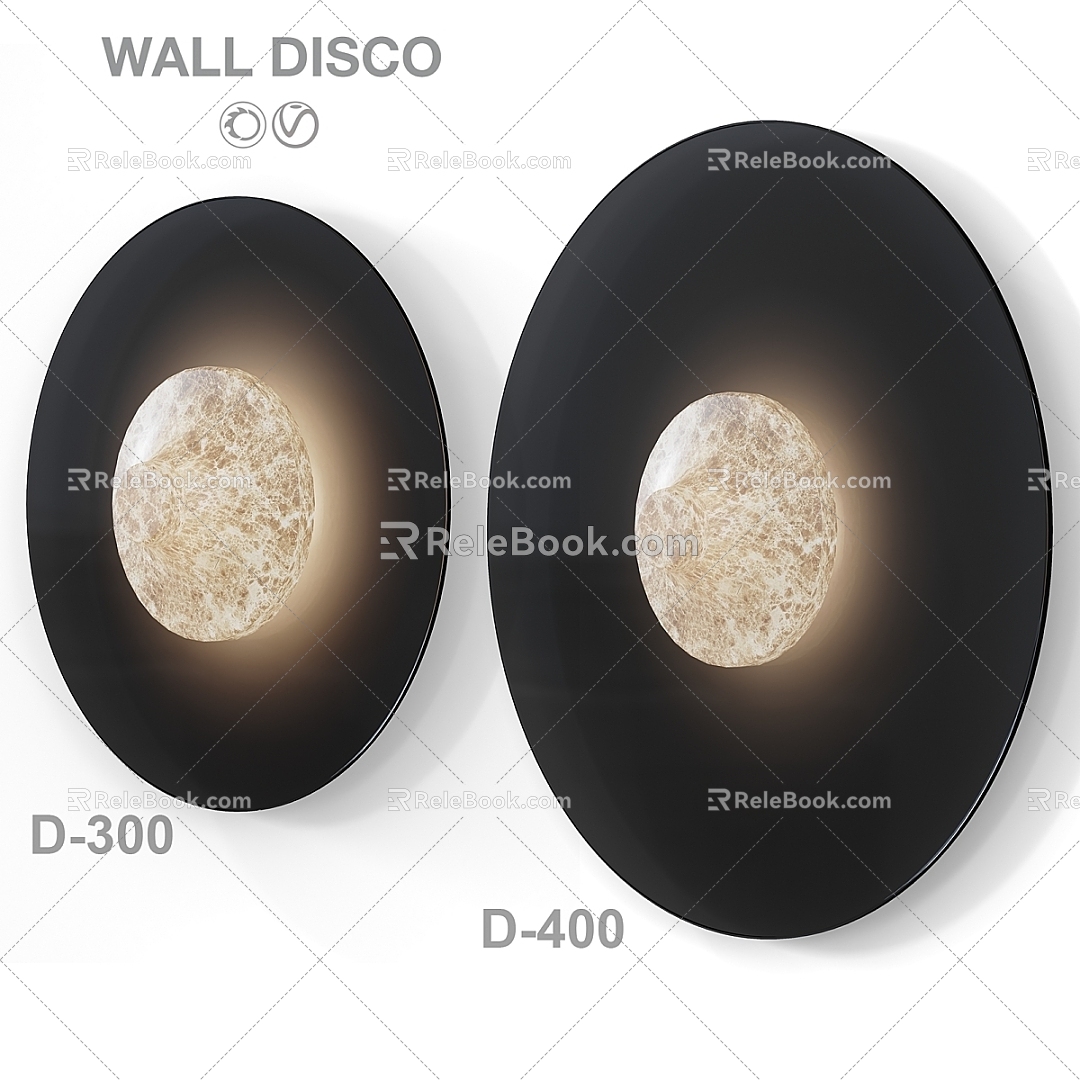 modern wall lamp centelight disco wall glass 3d model