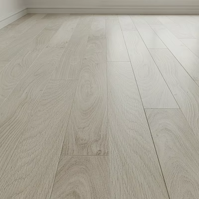 Light Colored Wooden Floor with Natural Wood Grain Smooth Surface and Modern Style 3d model