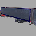 Optimus Prime Game Movie Character In Truck Form With Blue Logo And Semi Trailer