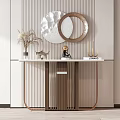 Modern end view table end view bar case 3d model