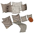 Stylish Throw Pillows Featuring Leopard Print Textured Fabrics And Fringed Edges For Home Decor