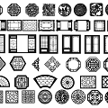New Chinese Style Pattern Window Carved Window Corner Flower Corner Carved Pane Grid Window 3d model