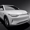 White Modern Car With Sleek Front Design And Luxury Interior Dashboard Screen Seats
