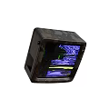 Vintage CRT Television with Colorful Wavy Screen Display and Dark Casing