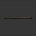 Classic Shotgun With Wooden Stock Metal Barrel And Red Bullet On Dark Surface