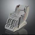 Modern Ergonomic Massage Chair With Comfortable Cushion And Control Panel Features 3d model