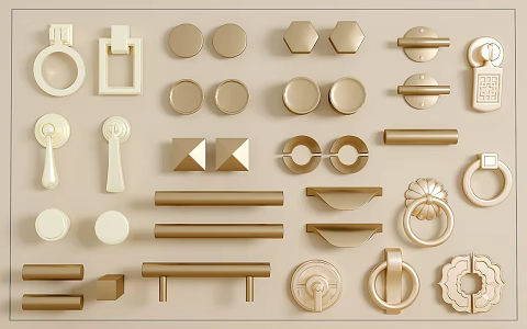 Hardware door lock hardware handle door handle 3d model