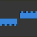 Practical Blue Building Blocks As Household Supplies With Various Sizes And Shapes