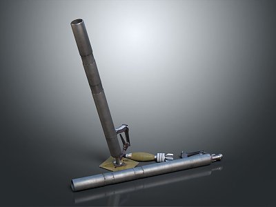 Modern shell mortar shell small steel gun model