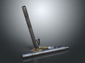 Modern shell mortar shell small steel gun 3d model