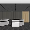 Control Hall Dispatcher Room of Modern Command Center Monitoring Room 3d model
