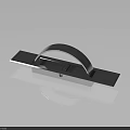 Sleek White Cabinet Handle With Curved Design And Smooth Surface Finish