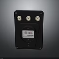 Black Digital Meter Device Featuring Three Circular Ports And Display Screen
