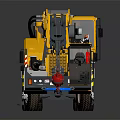 Yellow Heavy Duty Crane Truck With Multi Wheel And Mechanical Arm