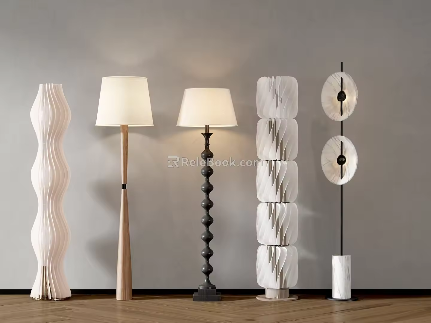 Wind floor lamp 3d model