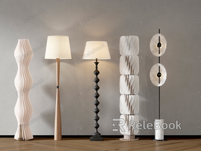 Wind floor lamp model