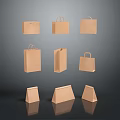 Decorative Brown Paper Bag Set With Various Styles And Designs For